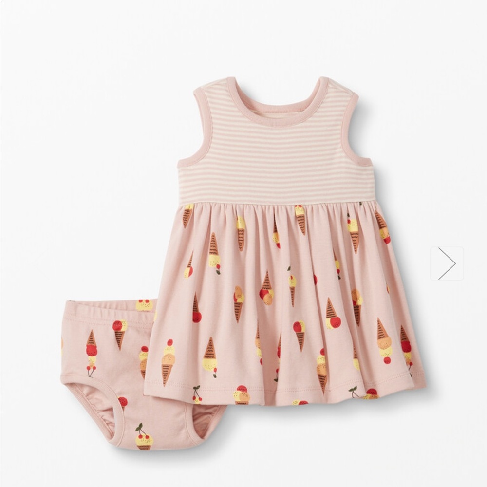 Baby Dress & Bloomer Set In Organic Cotton